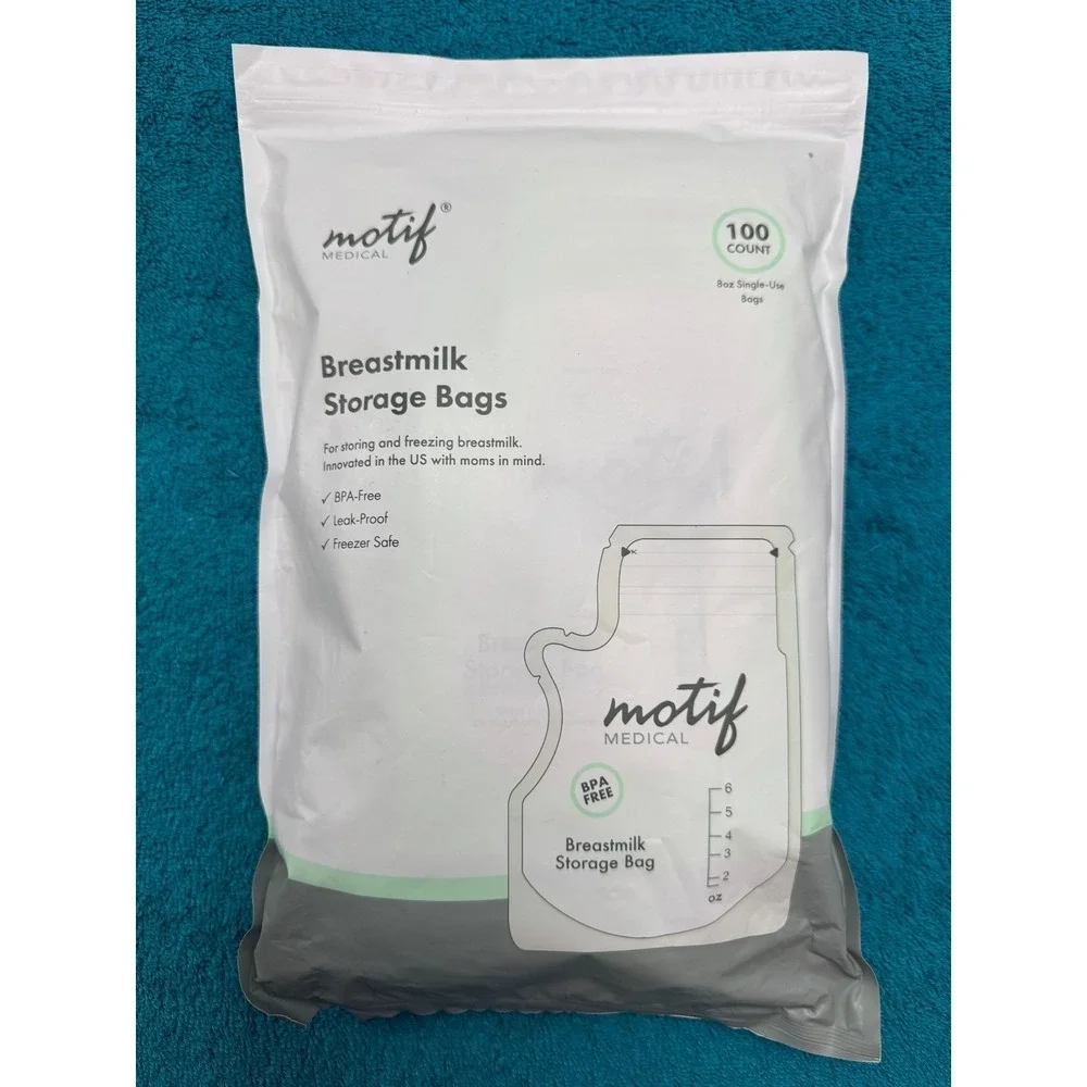 Motif Medical Breastmilk Storage Bags 3x100 Ct BPA Free Leak Proof Freezer Safe